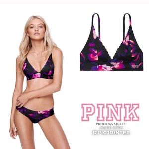 PINK victoria’s secret floral bralette